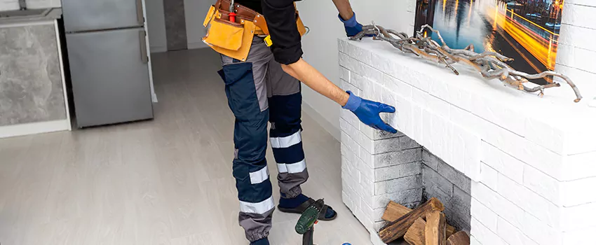Outdoor Fireplace Restoration in Montreal West, Quebec