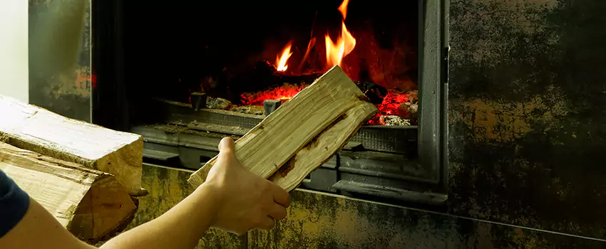 Wood Stove Heat Resistant Wall Repair in Westminster, Quebec